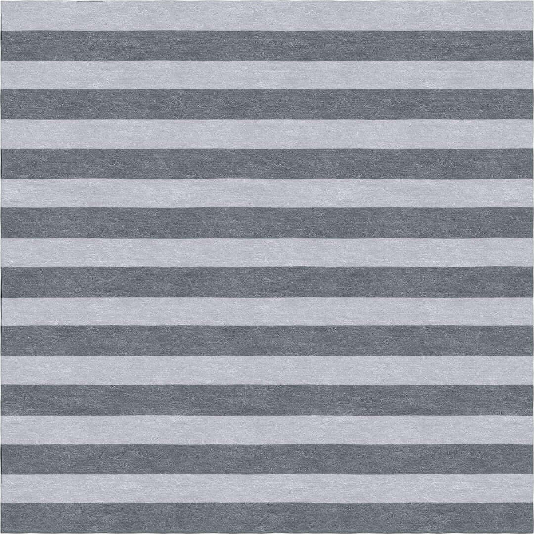 Handmade Hand-Tufted Modern Rug | Horizontal Stripes Rug in Gray