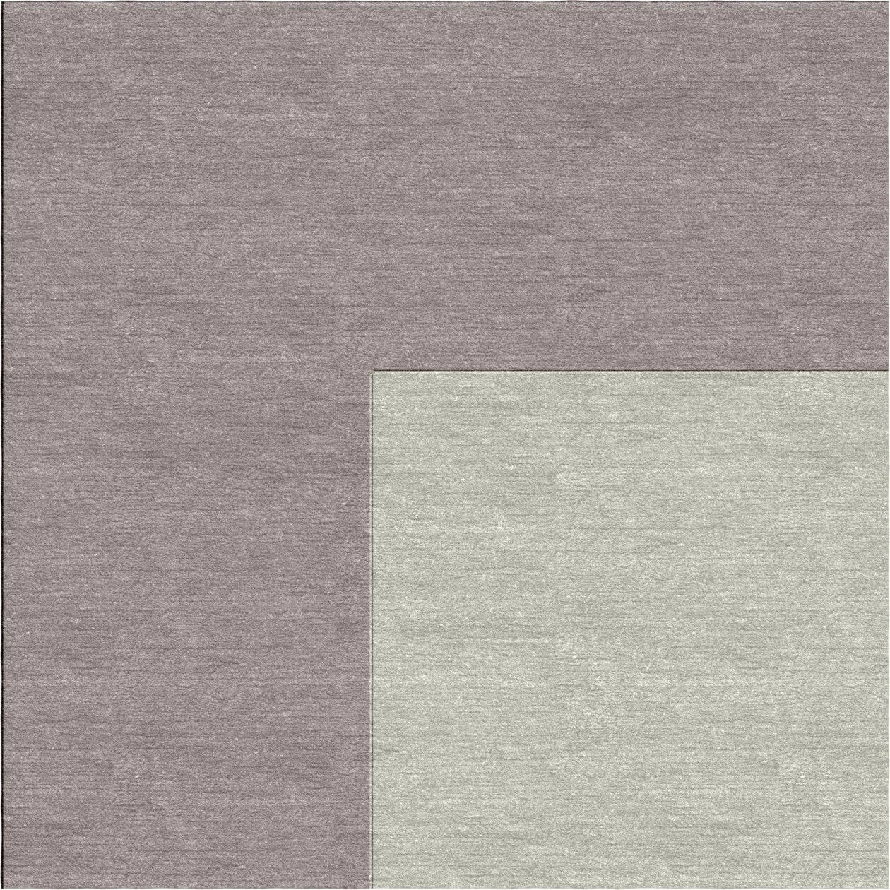 Handmade Hand-Tufted Wool Modern Border Ivory Grey Area Rug