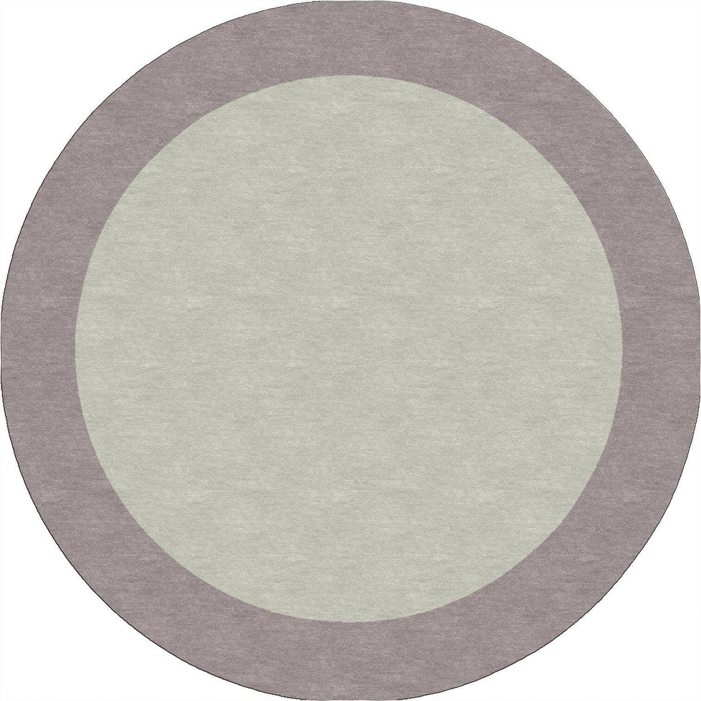 Handmade Hand-Tufted Wool Modern Border Ivory Grey Area Rug