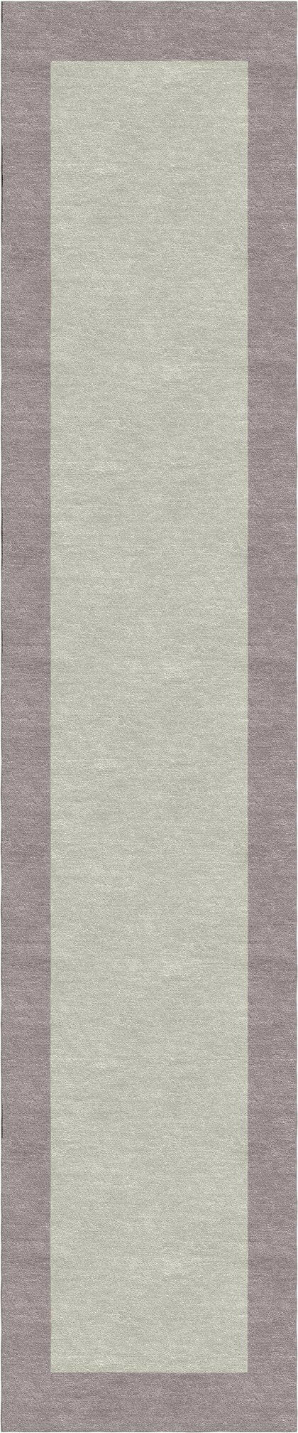 Handmade Hand-Tufted Wool Modern Border Ivory Grey Area Rug
