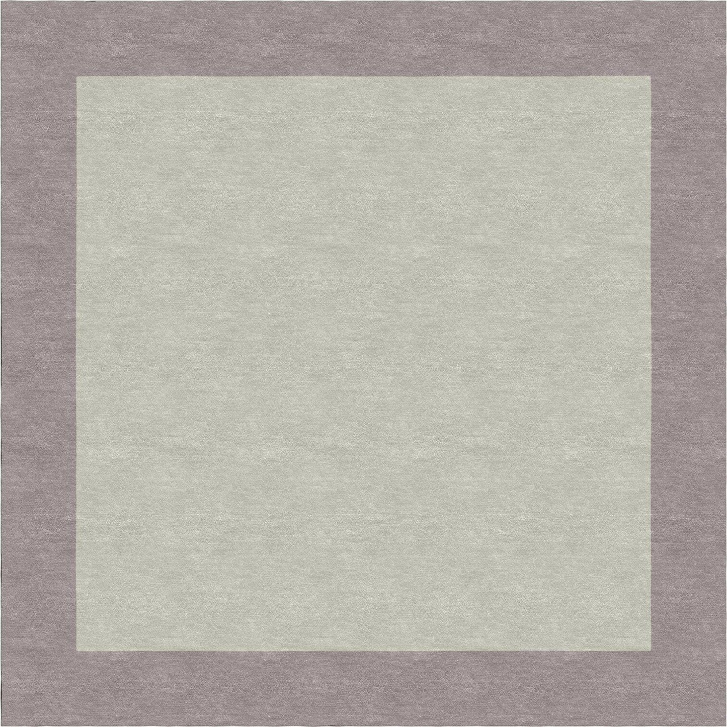 Handmade Hand-Tufted Wool Modern Border Ivory Grey Area Rug
