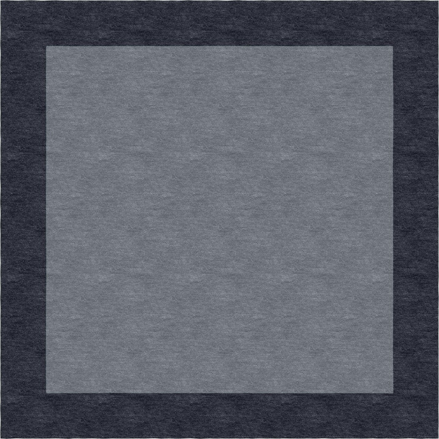 Handmade Hand-Tufted Wool Modern Border Silver Gray Area Rug