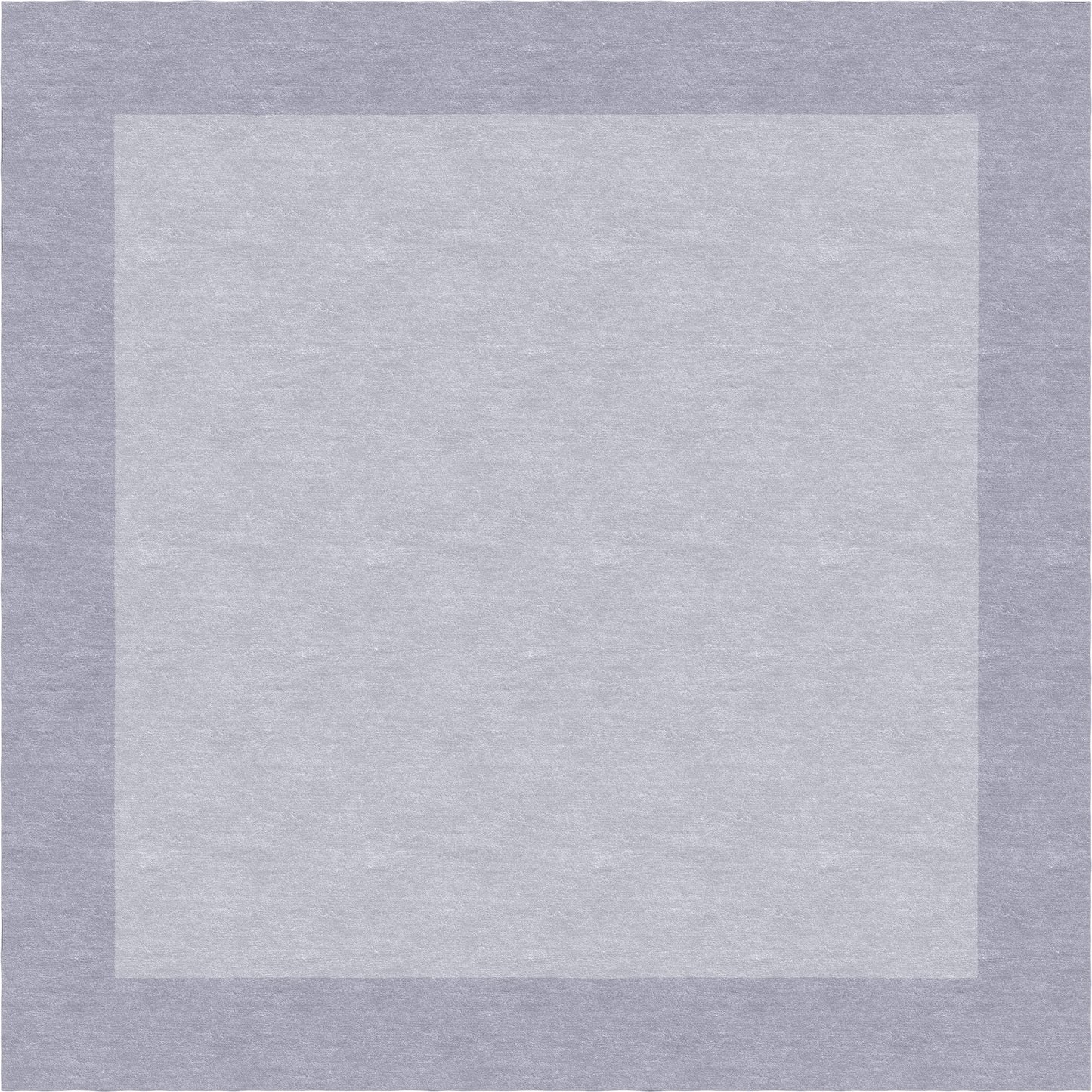 Handmade Hand-Tufted Wool Modern Border Light Gray Silver Area Rug