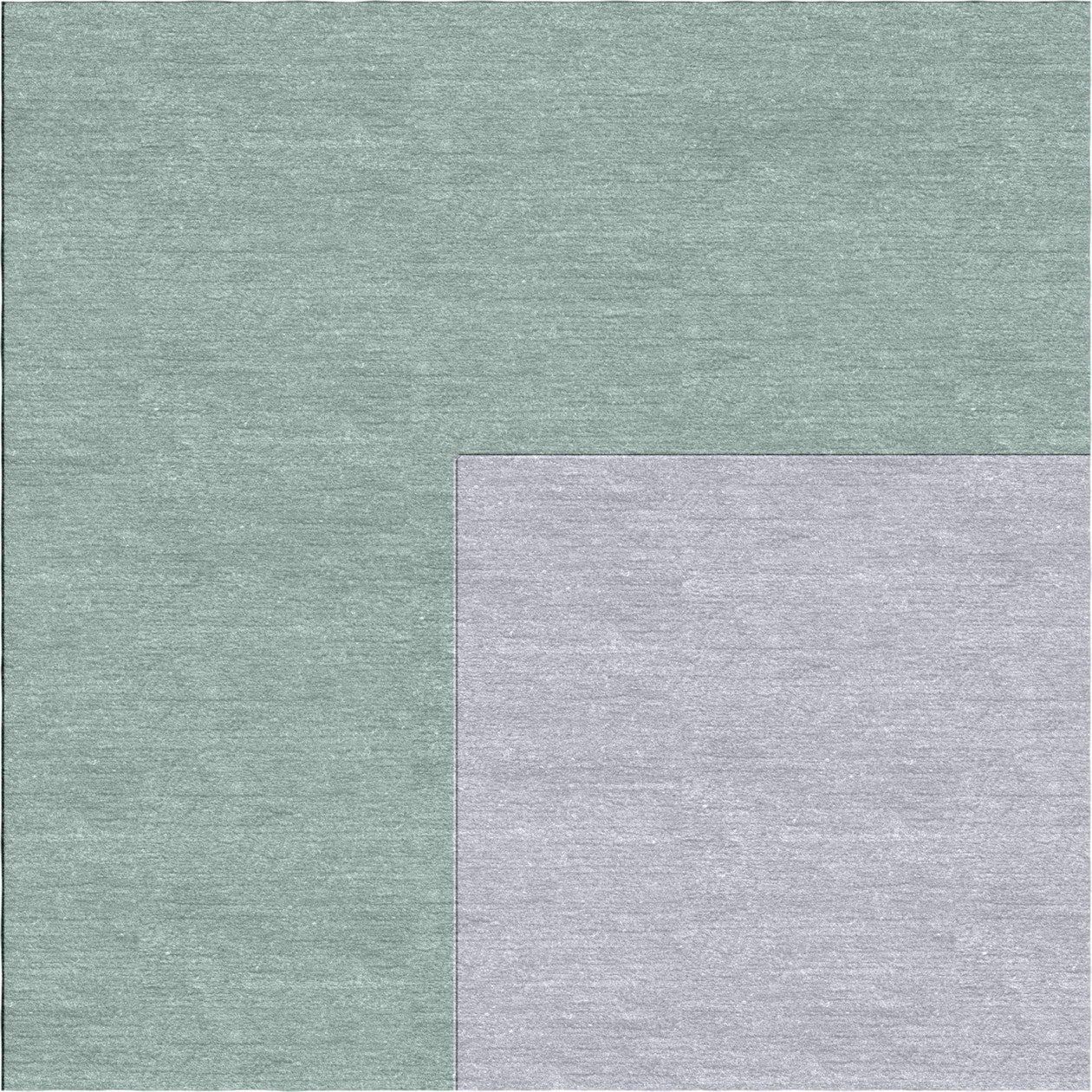Handmade Hand-Tufted Wool Modern Border Silver Light Green Area Rug