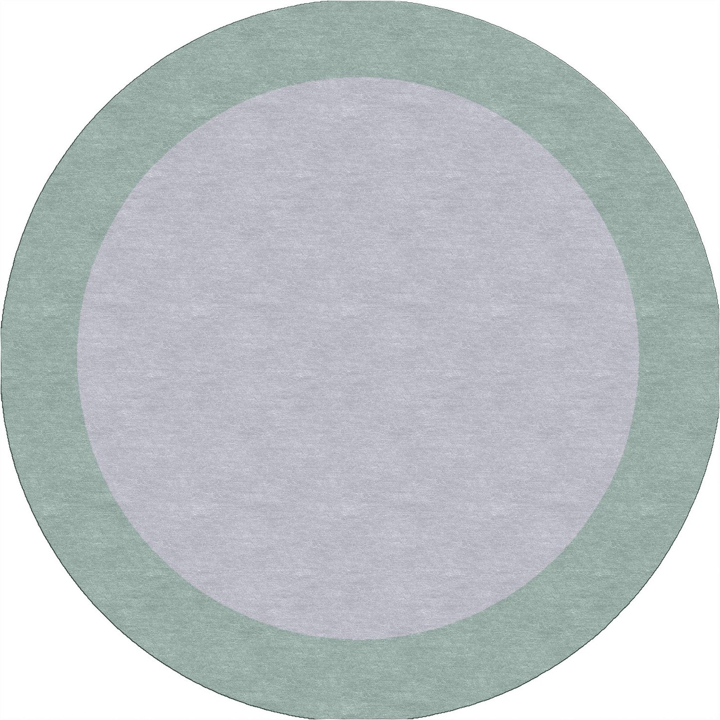 Handmade Hand-Tufted Wool Modern Border Silver Light Green Area Rug