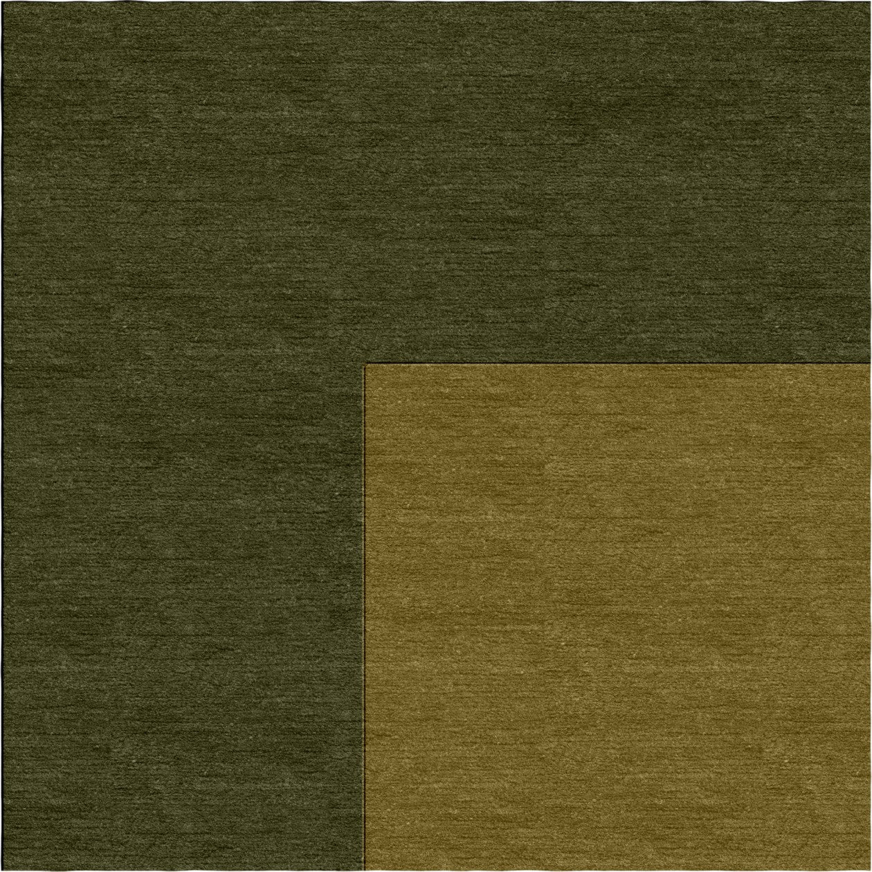 Handmade Hand-Tufted Wool Modern Border Brown Olive Green Area Rug