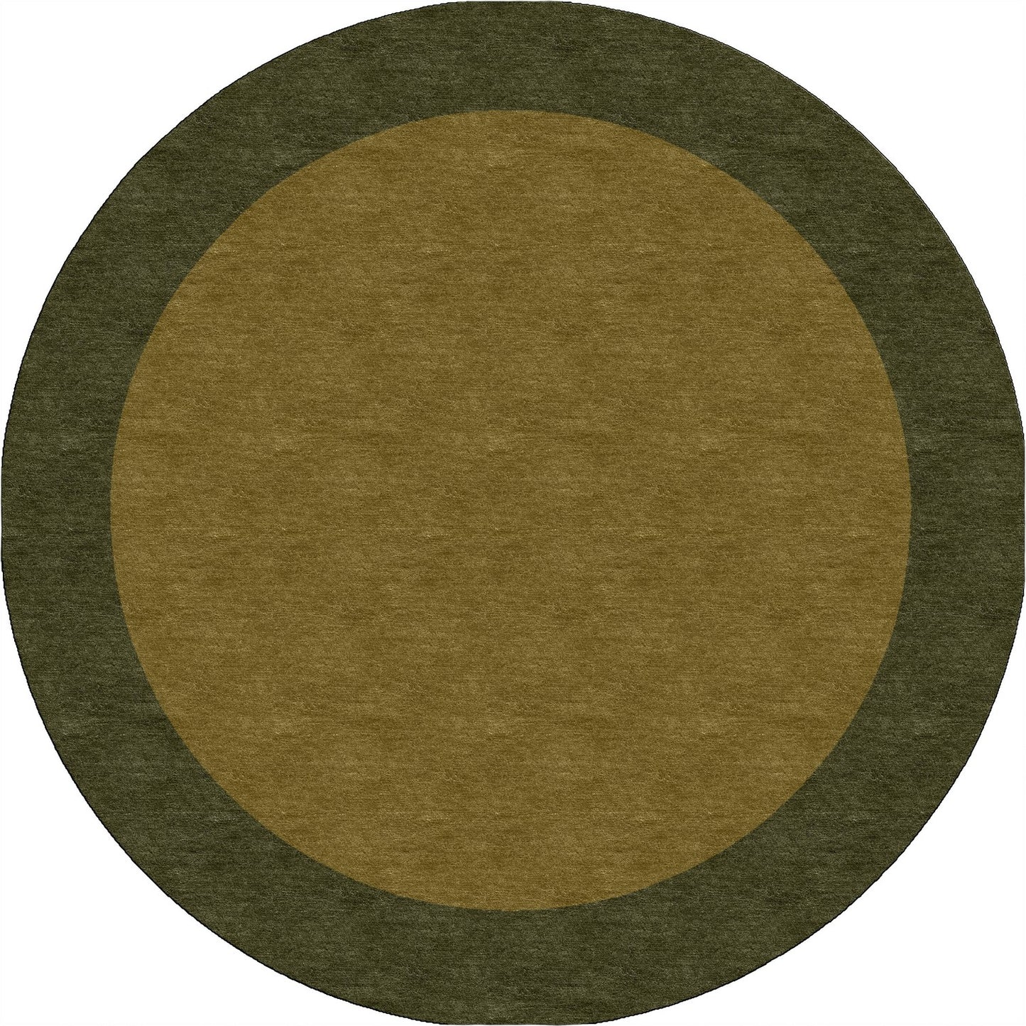 Handmade Hand-Tufted Wool Modern Border Brown Olive Green Area Rug