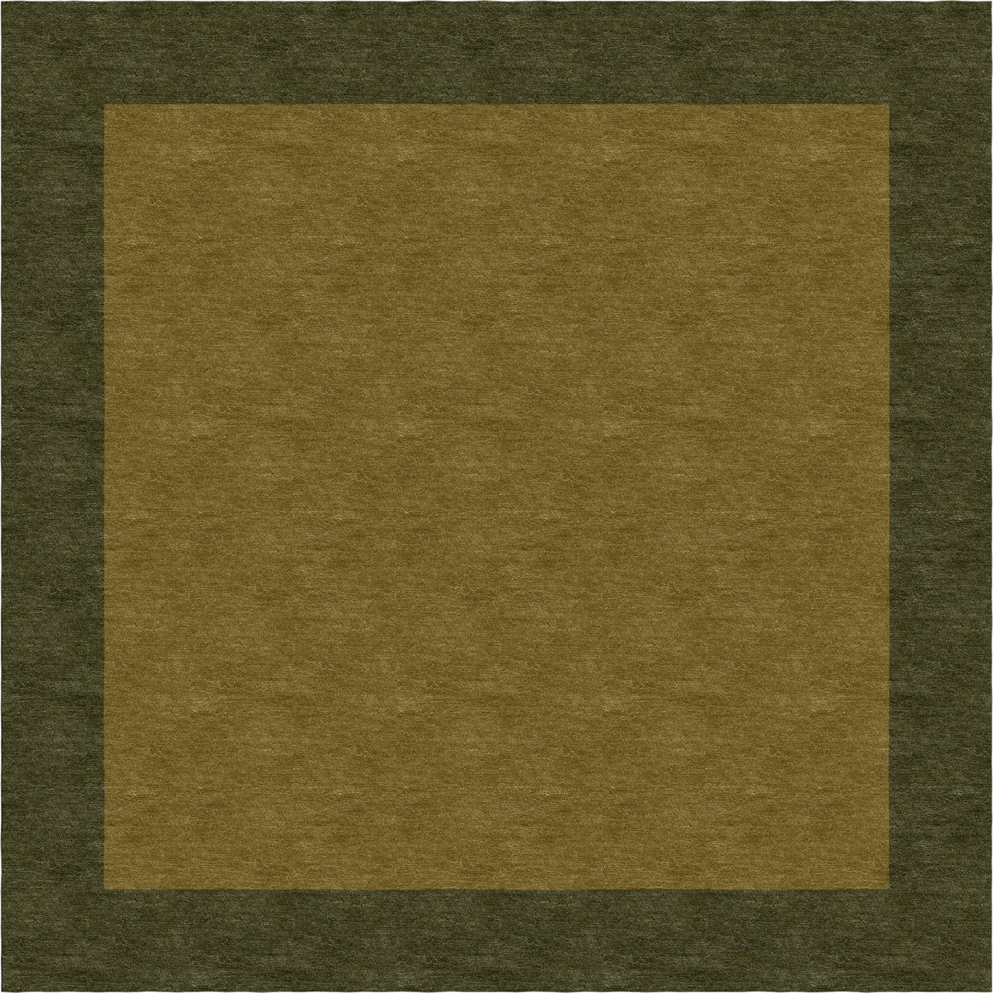 Handmade Hand-Tufted Wool Modern Border Brown Olive Green Area Rug