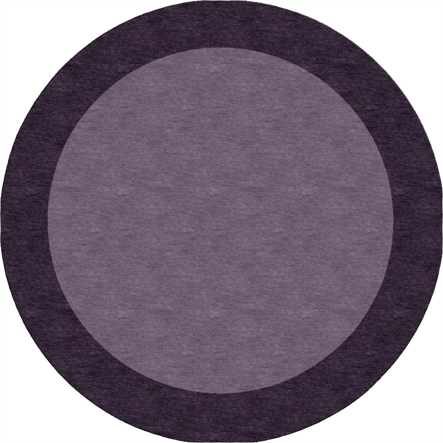 Handmade Hand-Tufted Wool Modern Border Purple Area Rug