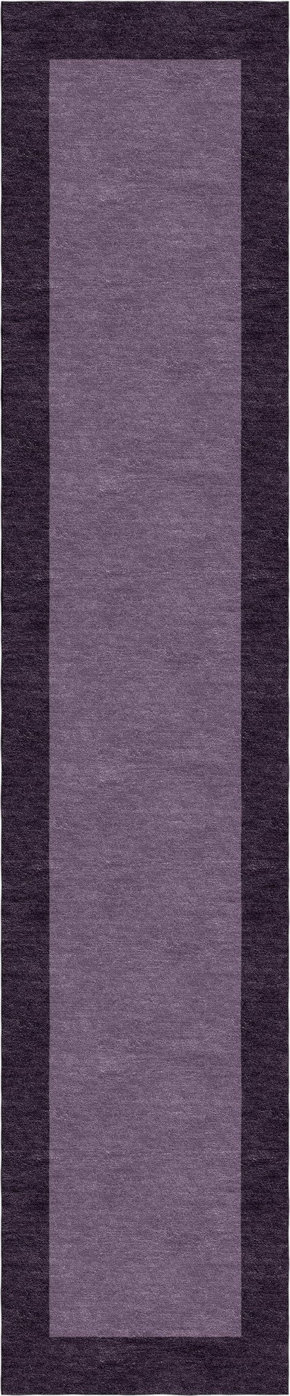 Handmade Hand-Tufted Wool Modern Border Purple Area Rug
