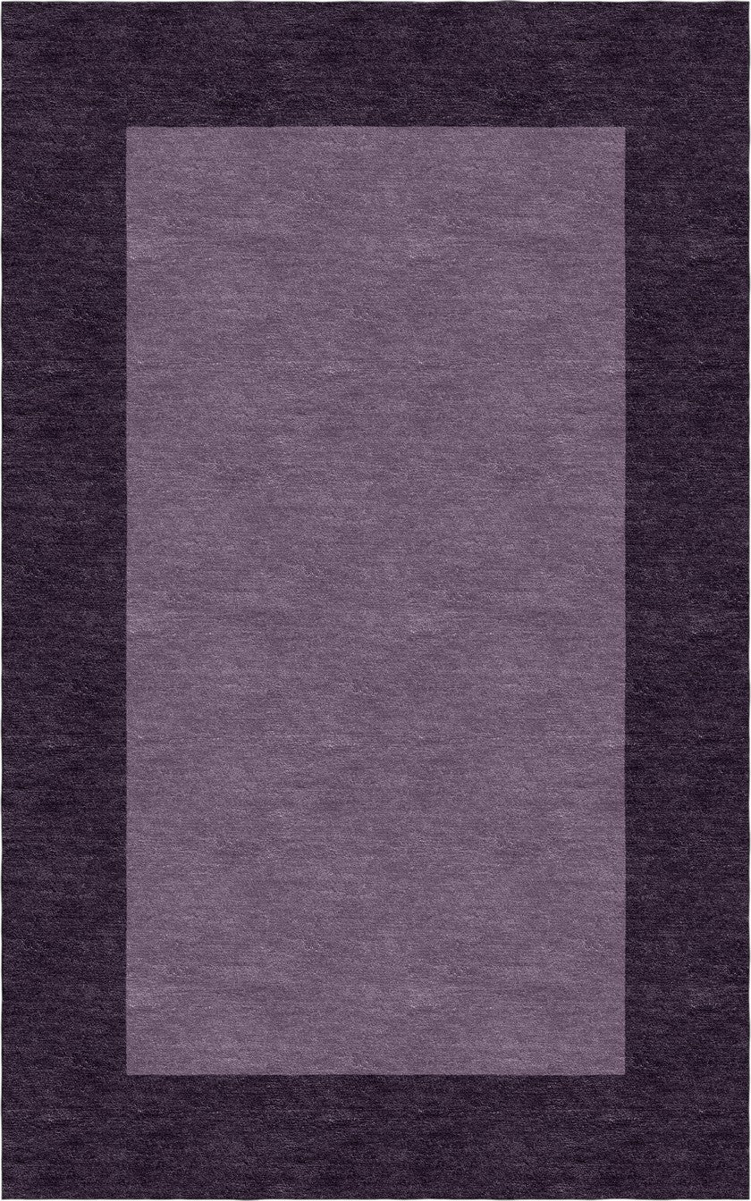 Handmade Hand-Tufted Wool Modern Border Purple Area Rug