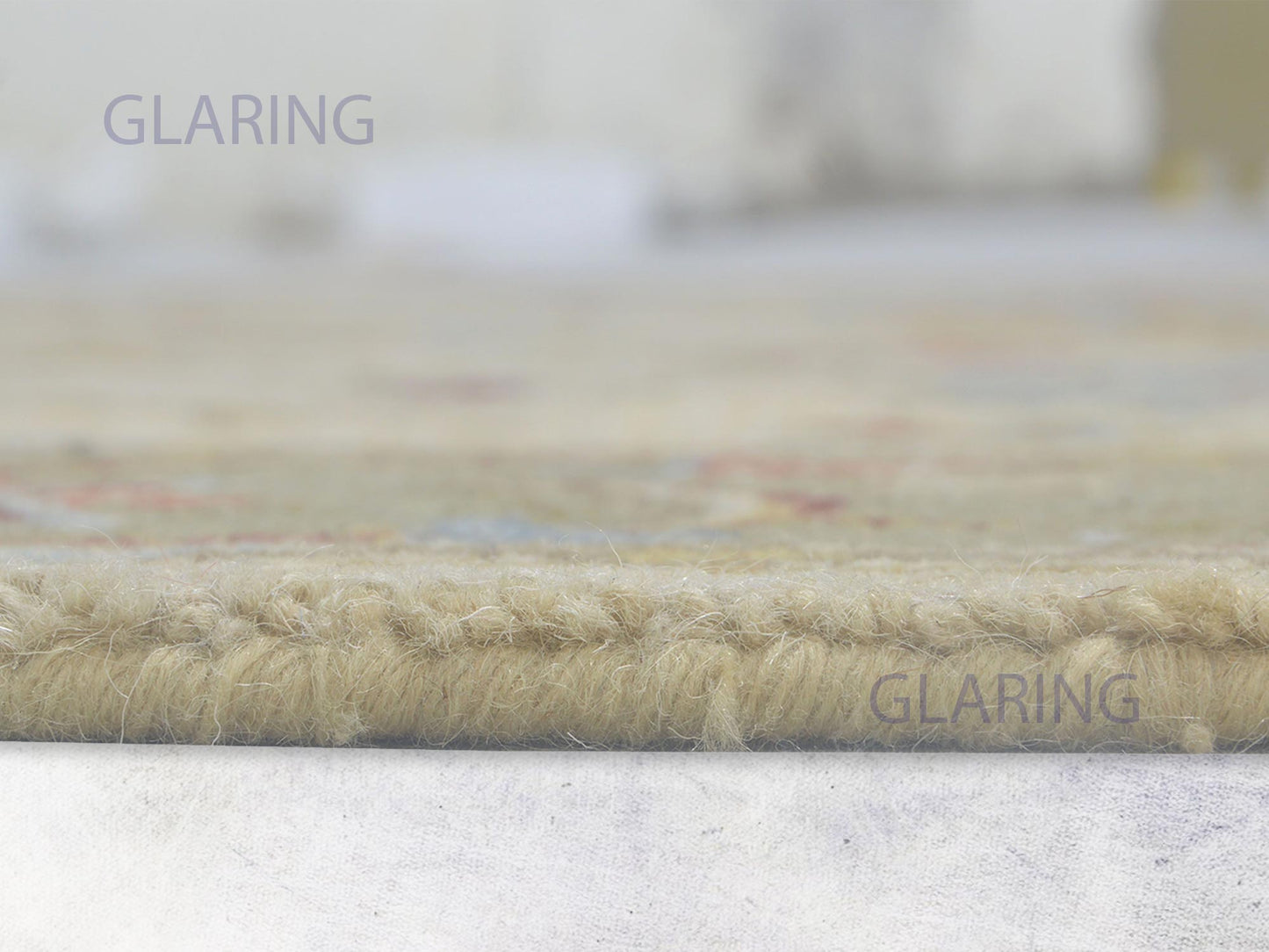 Handmade Oushak Rug | Floral Design in Beige & Green