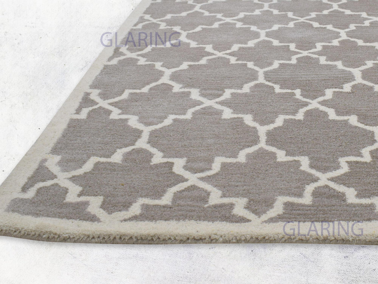 Handmade Moroccan Rug | Geometric Design in Brown & Ivory