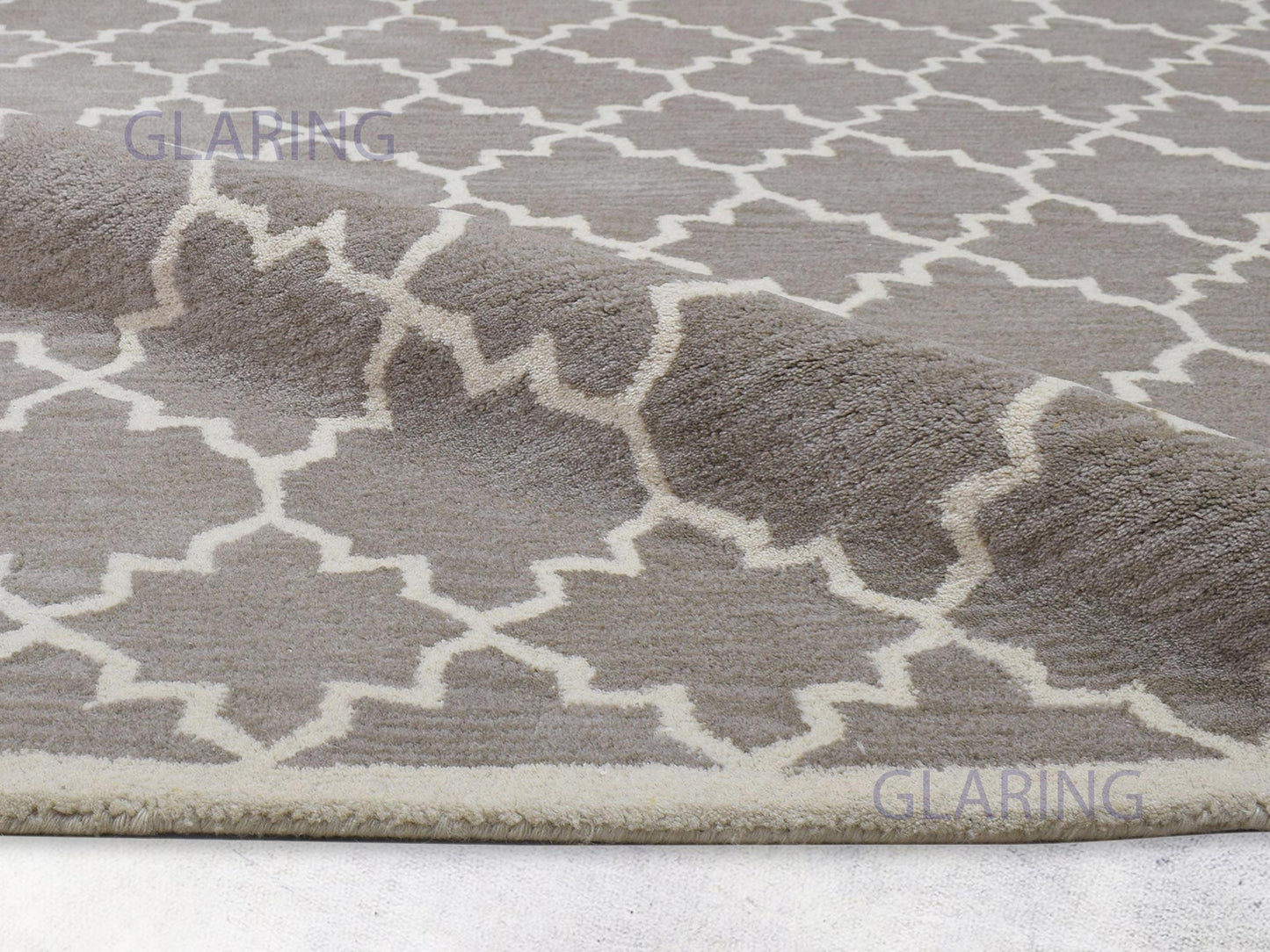 Handmade Moroccan Rug | Geometric Design in Brown & Ivory