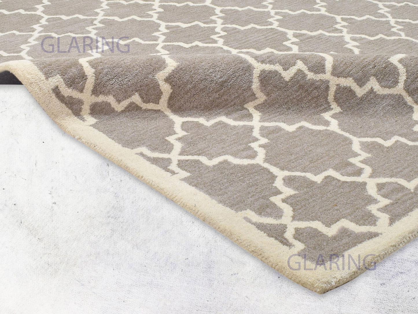 Handmade Moroccan Rug | Geometric Design in Brown & Ivory