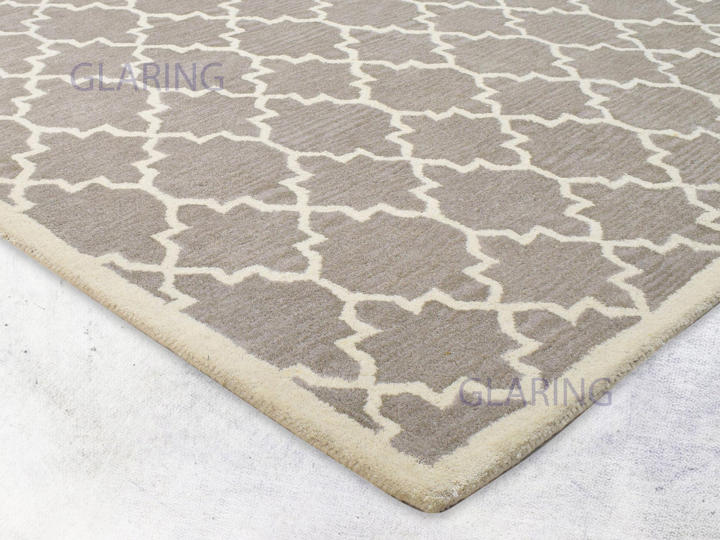Handmade Moroccan Rug | Geometric Design in Brown & Ivory