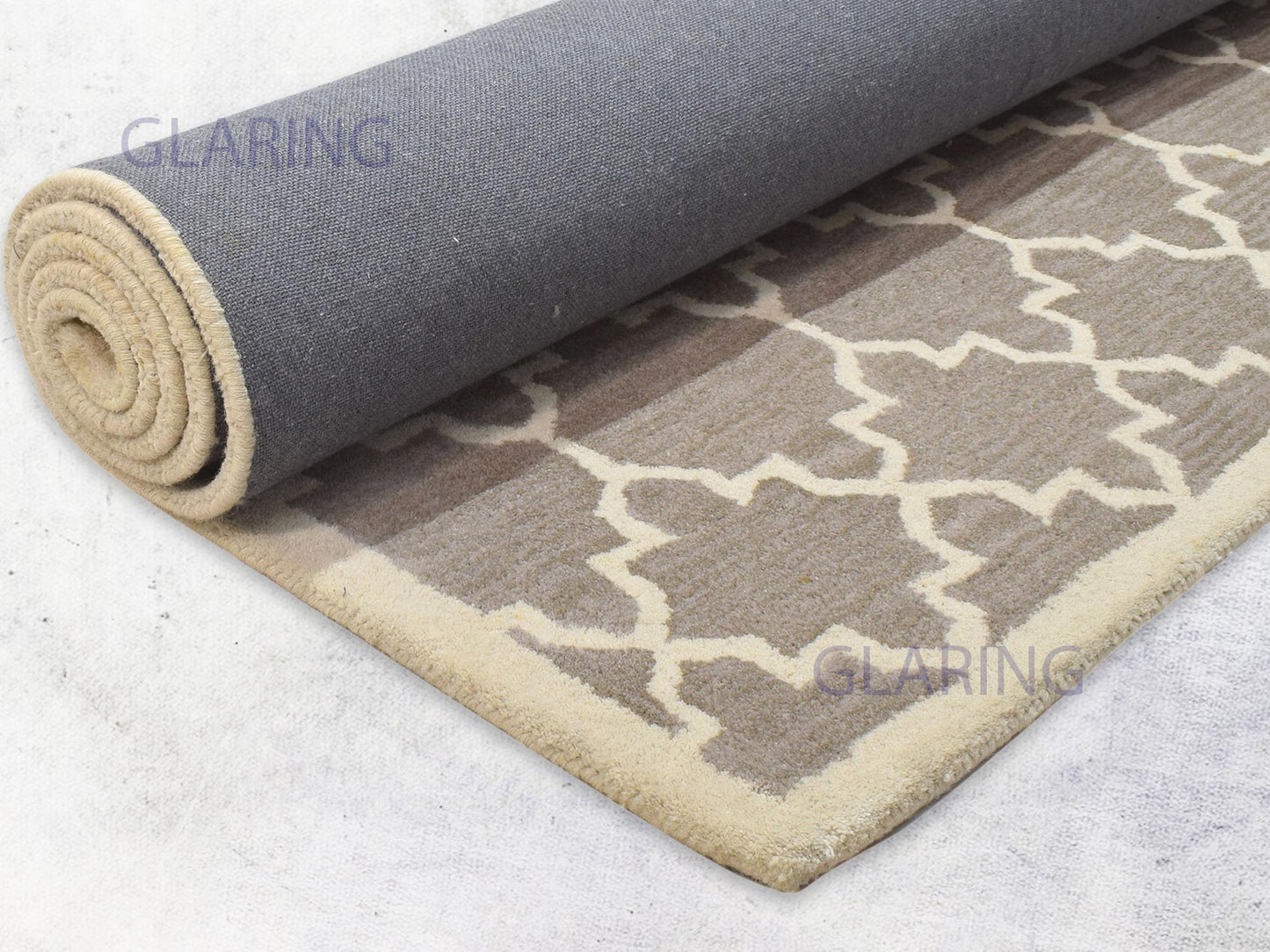 Handmade Moroccan Rug | Geometric Design in Brown & Ivory