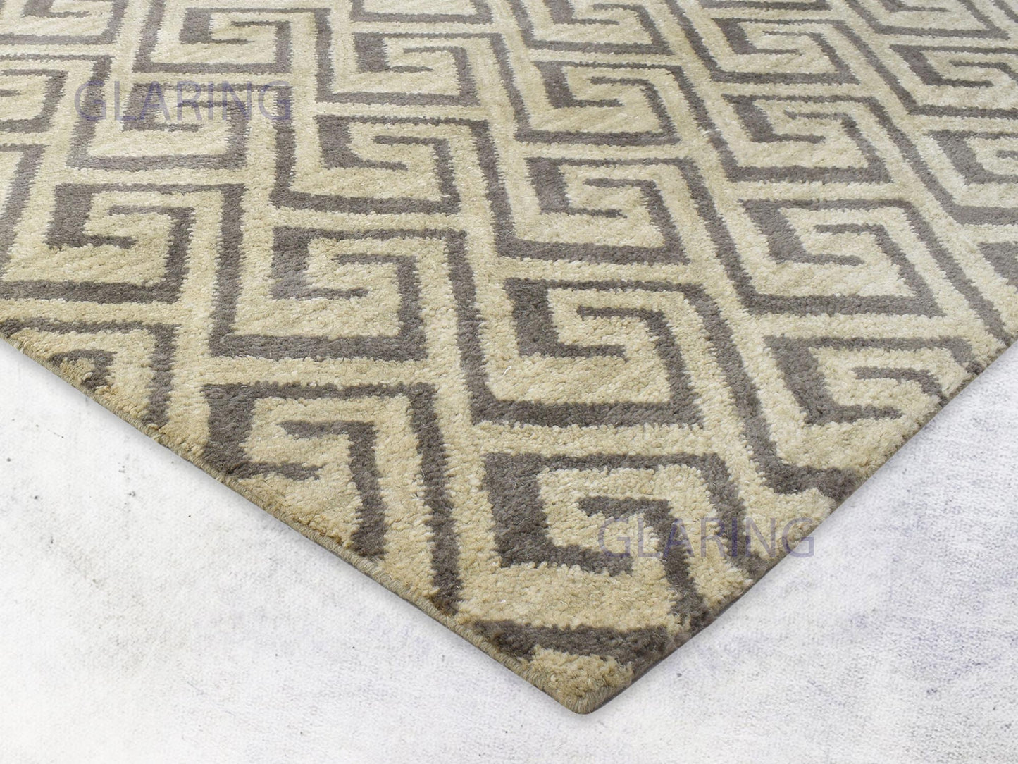 Handmade Scandinavian Rug | Geometric Design in Beige & Brown