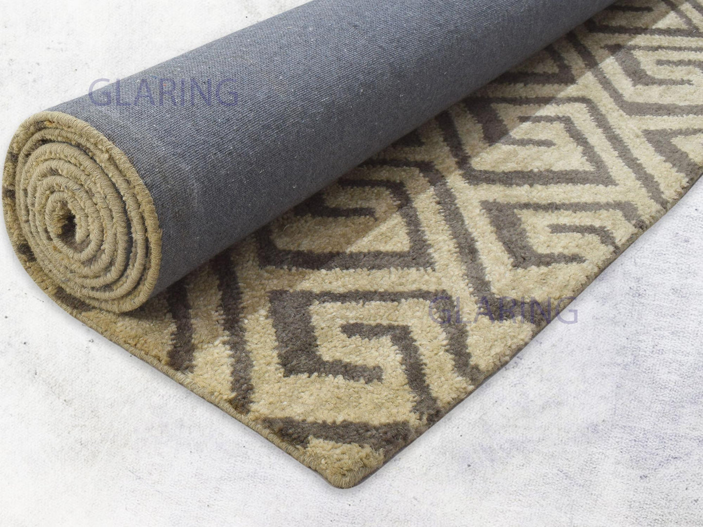 Handmade Scandinavian Rug | Geometric Design in Beige & Brown