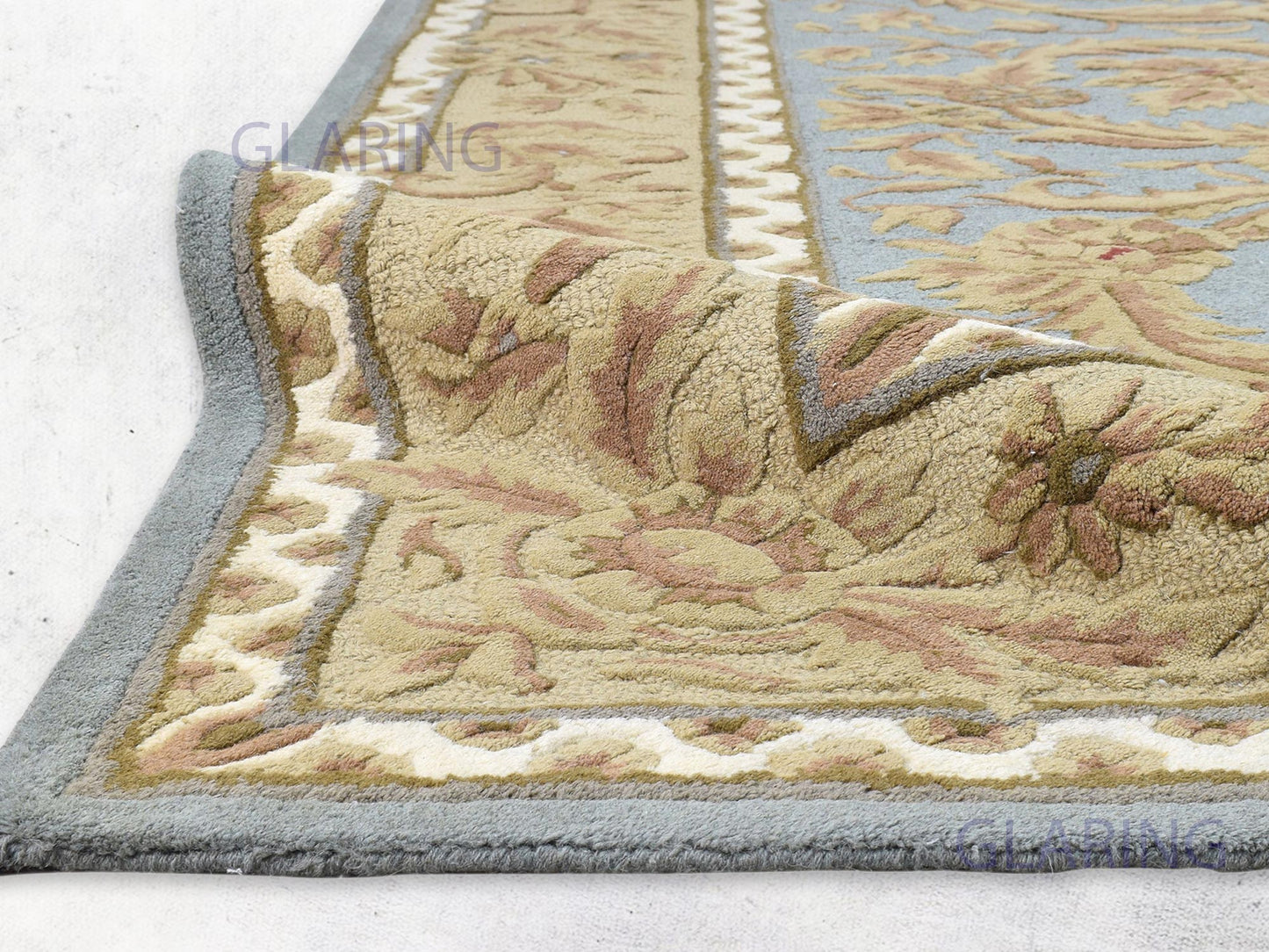 Handmade Peshawar Rug | Oriental Design in Blue & Brown