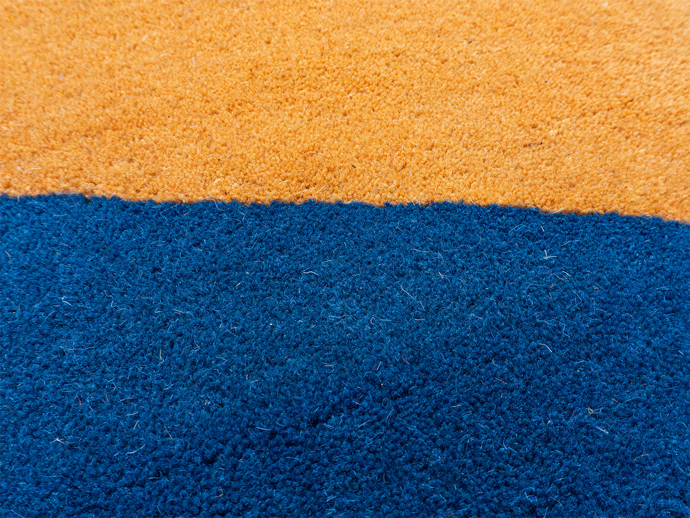 Abstract Modern Organic Wave Rug – Terracotta, Cream, Mustard & Deep Blue