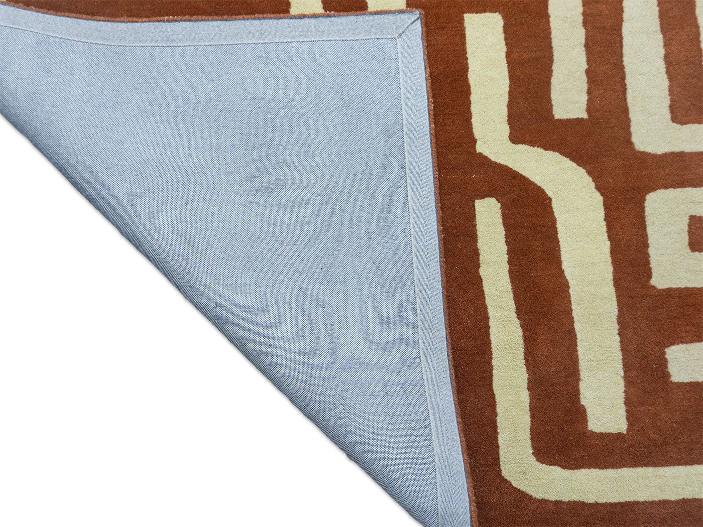 Handmade Terracotta Geometric Rug | Modern Abstract Design  Focus Keyword