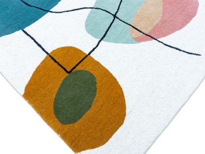 Handmade Colorful Abstract Rug | Modern Geometric Design