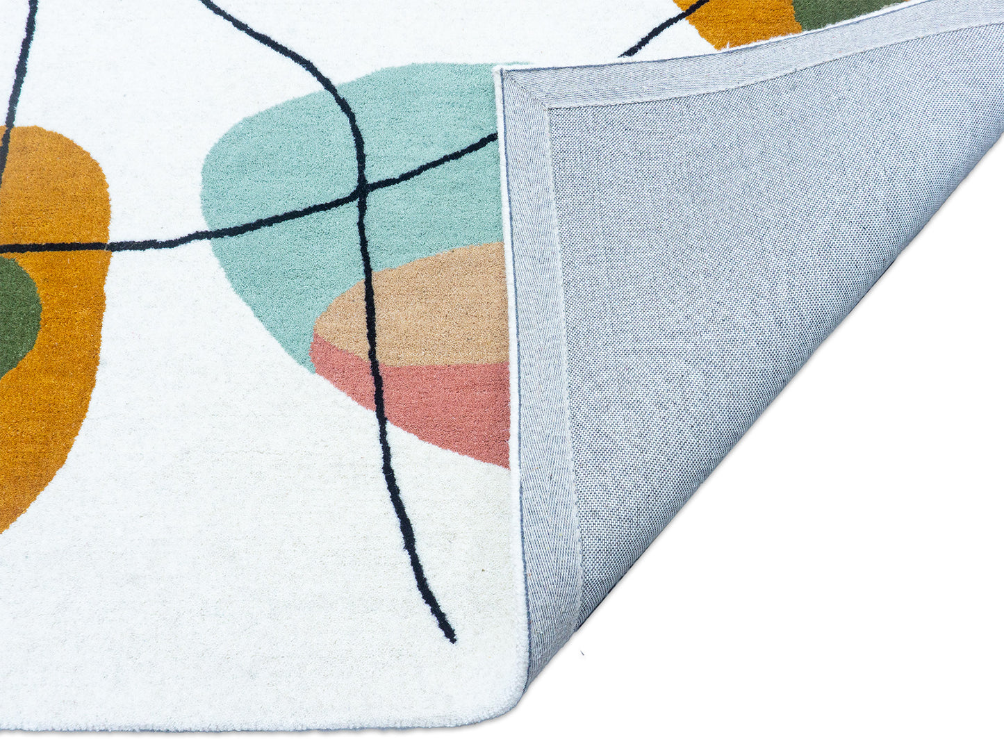 Handmade Colorful Abstract Rug | Modern Geometric Design