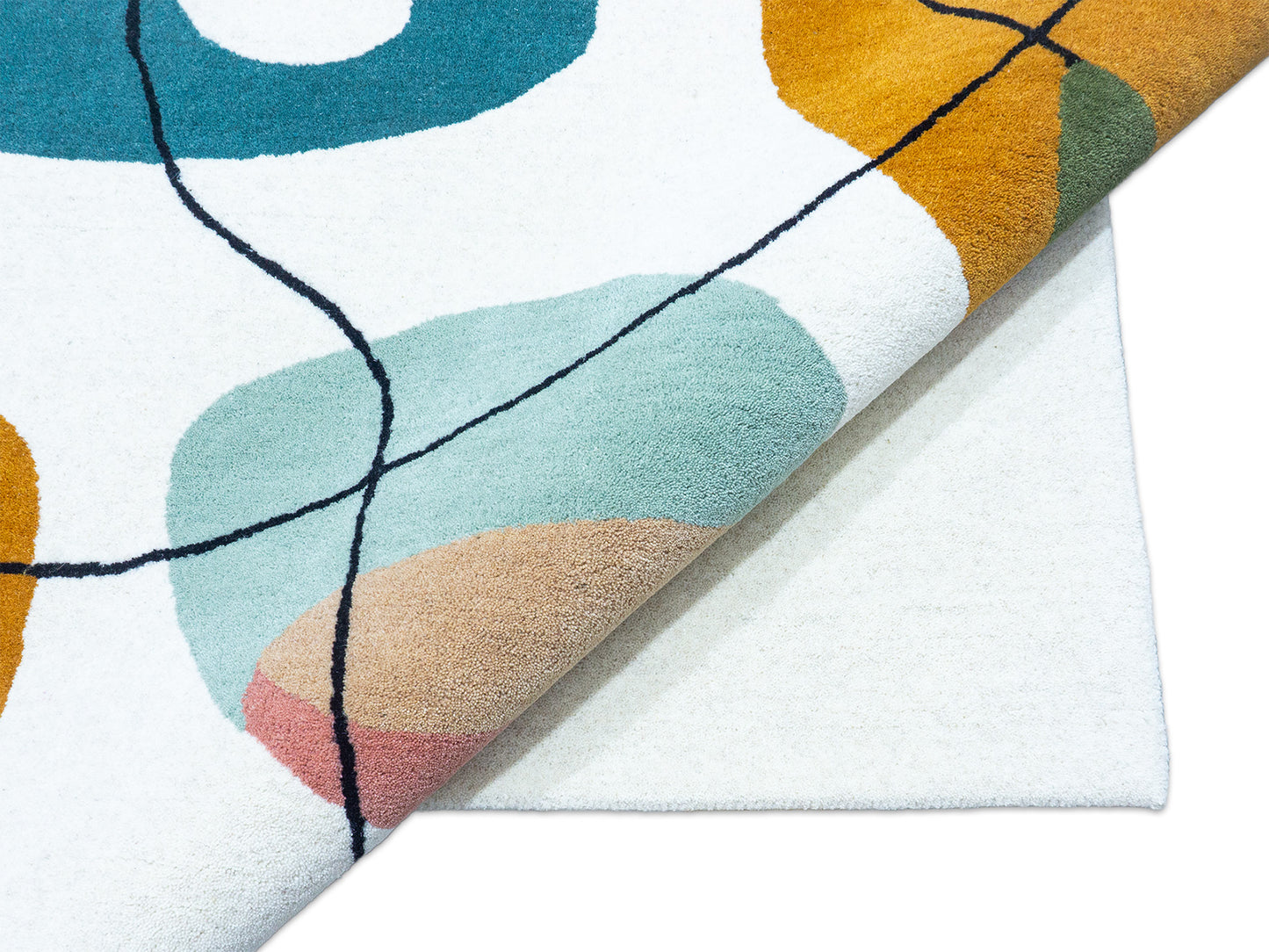 Handmade Colorful Abstract Rug | Modern Geometric Design