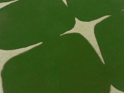Handmade Green & Ivory Geometric Rug | Modern Hand Tufted Wool Area Rug