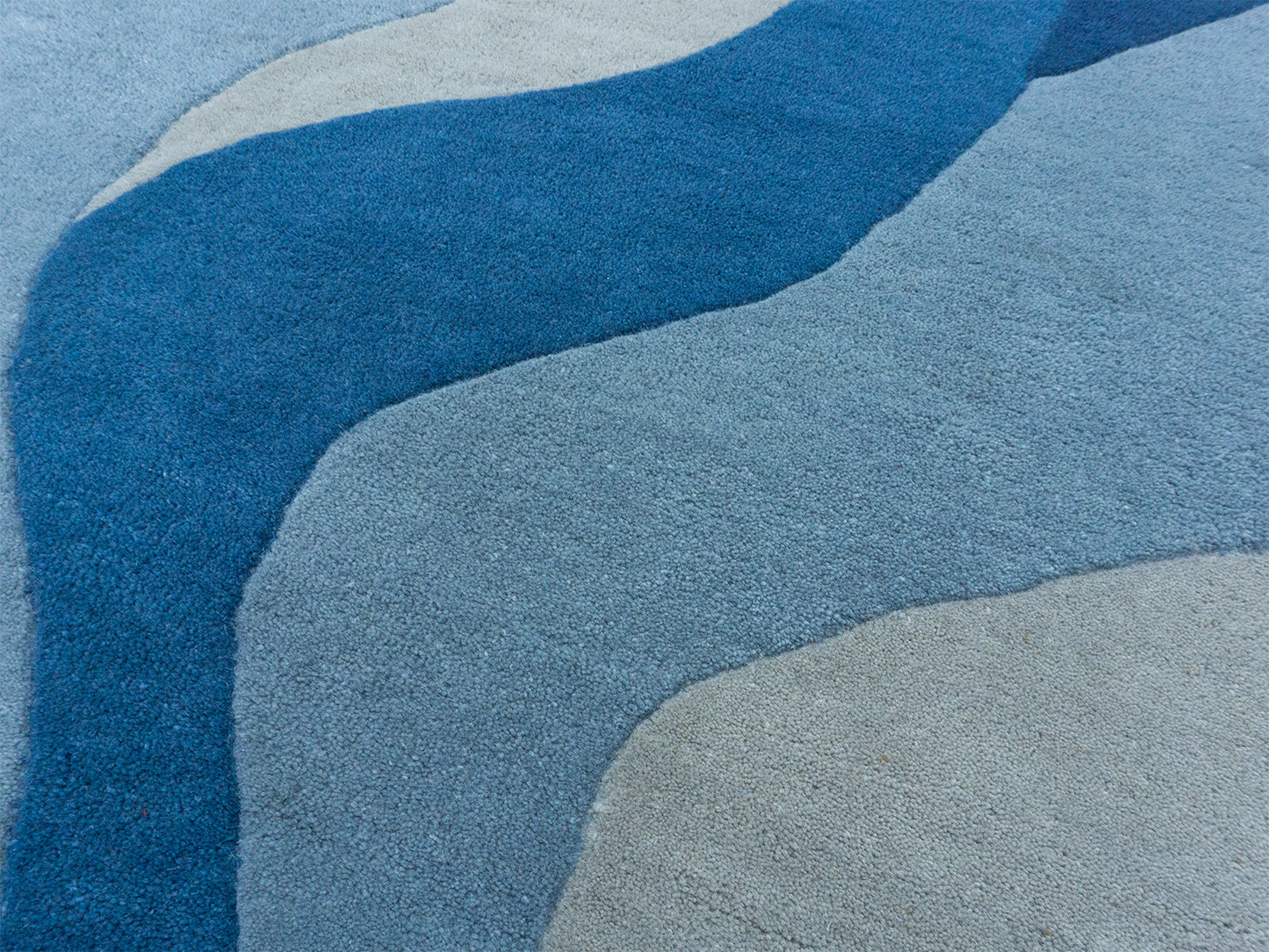 Handmade Wool Blue Rug | Modern Abstract Area Rug 5x8