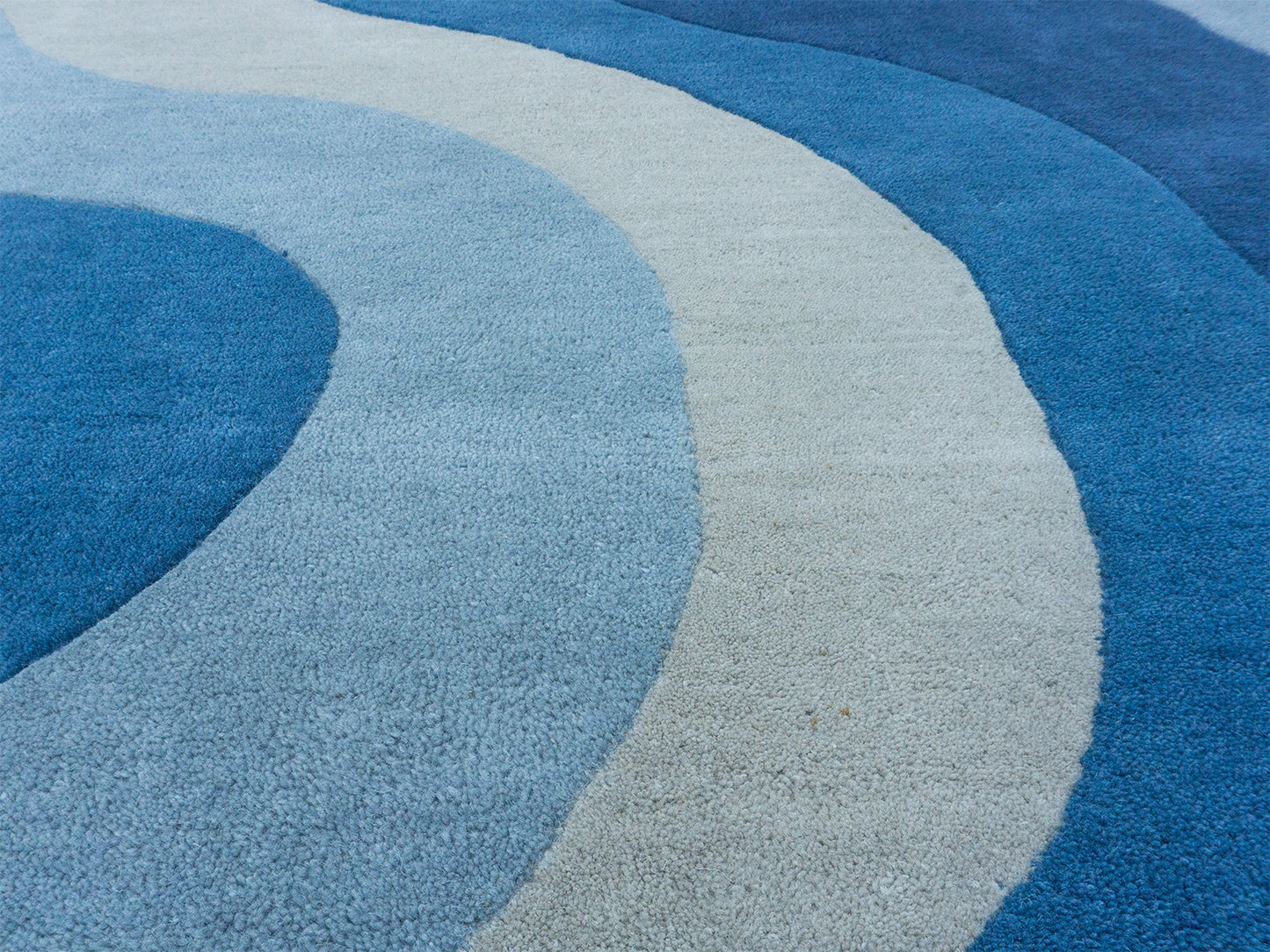 Handmade Wool Blue Rug | Modern Abstract Area Rug 5x8
