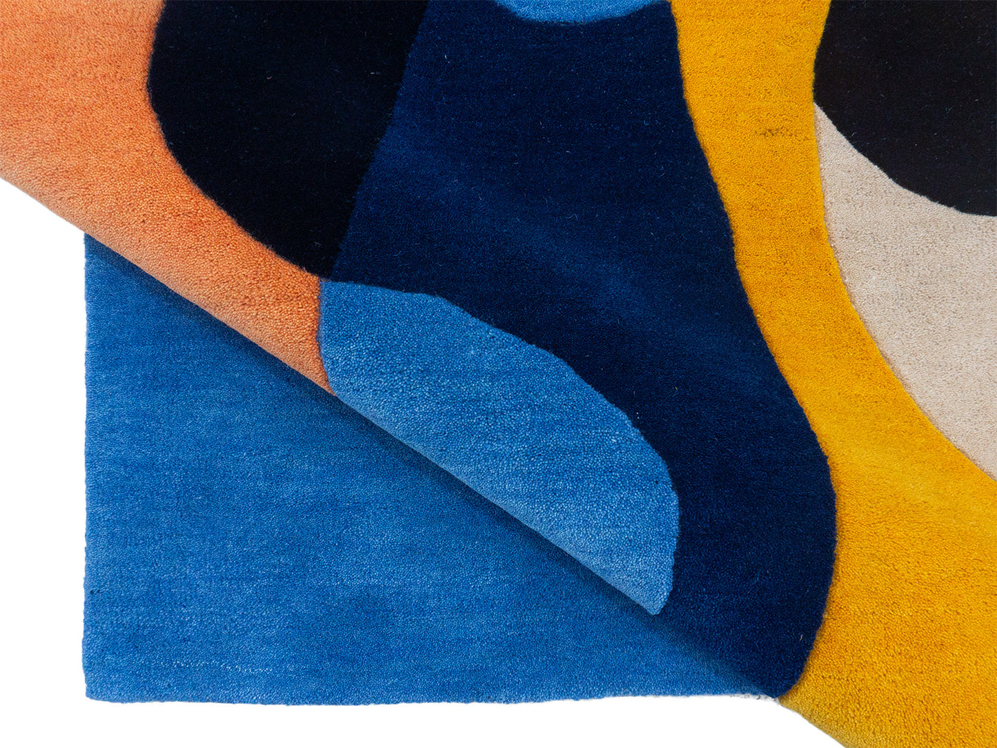 Hand Tufted Wool Abstract Rug 5x8 | Modern Blue Geometric Area Rug | Colorful Contemporary CarpetHand Tufted Wool Abstract Rug 5x8 | Modern Blue Geometric Area Rug | Colorful Carpet