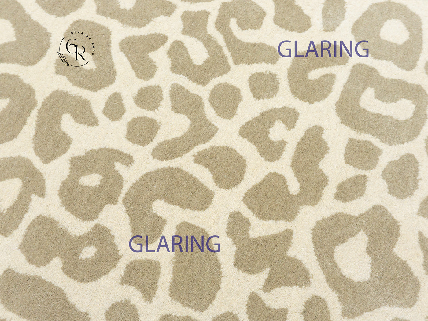 Luxury Handmade Leopard Print Rug | Beige & Ivory Hand Tufted Wool Area Rug | Modern Animal Print Carpet