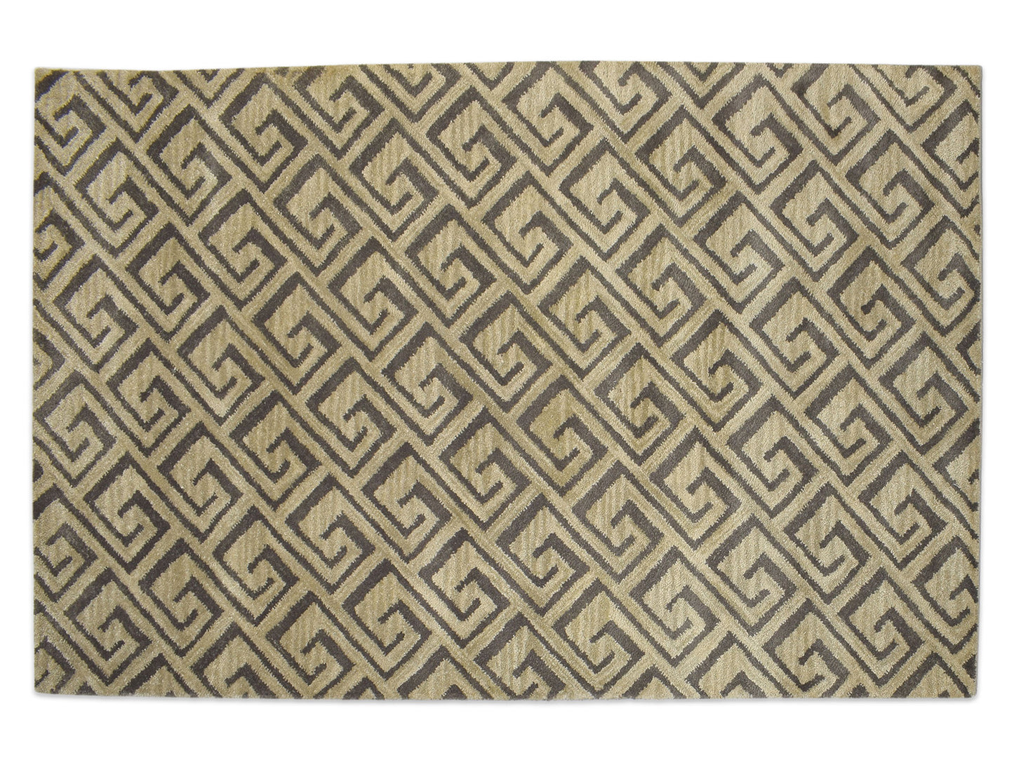 Handmade Scandinavian Rug | Geometric Design in Beige & Brown