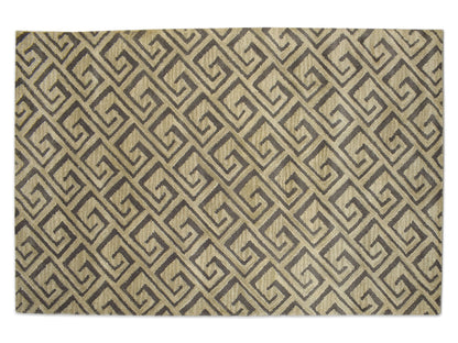 Handmade Scandinavian Rug | Geometric Design in Beige & Brown