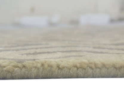 Handmade Scandinavian Rug | Geometric Design in Beige & Brown