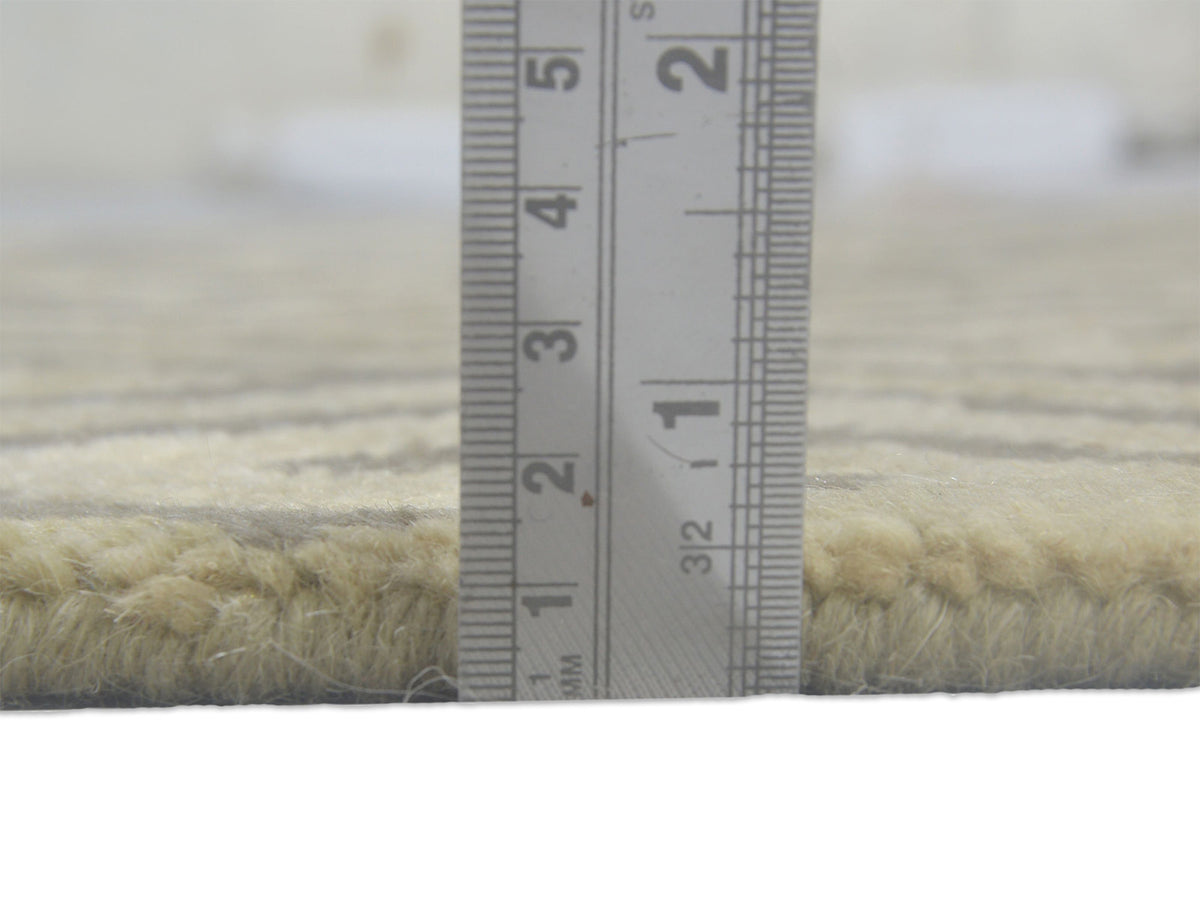 Handmade Scandinavian Rug | Geometric Design in Beige & Brown