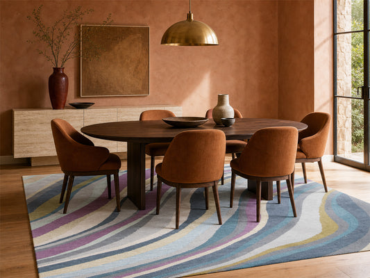 Handmade Bohemian Rug | Abstract Design in Grey & Purple