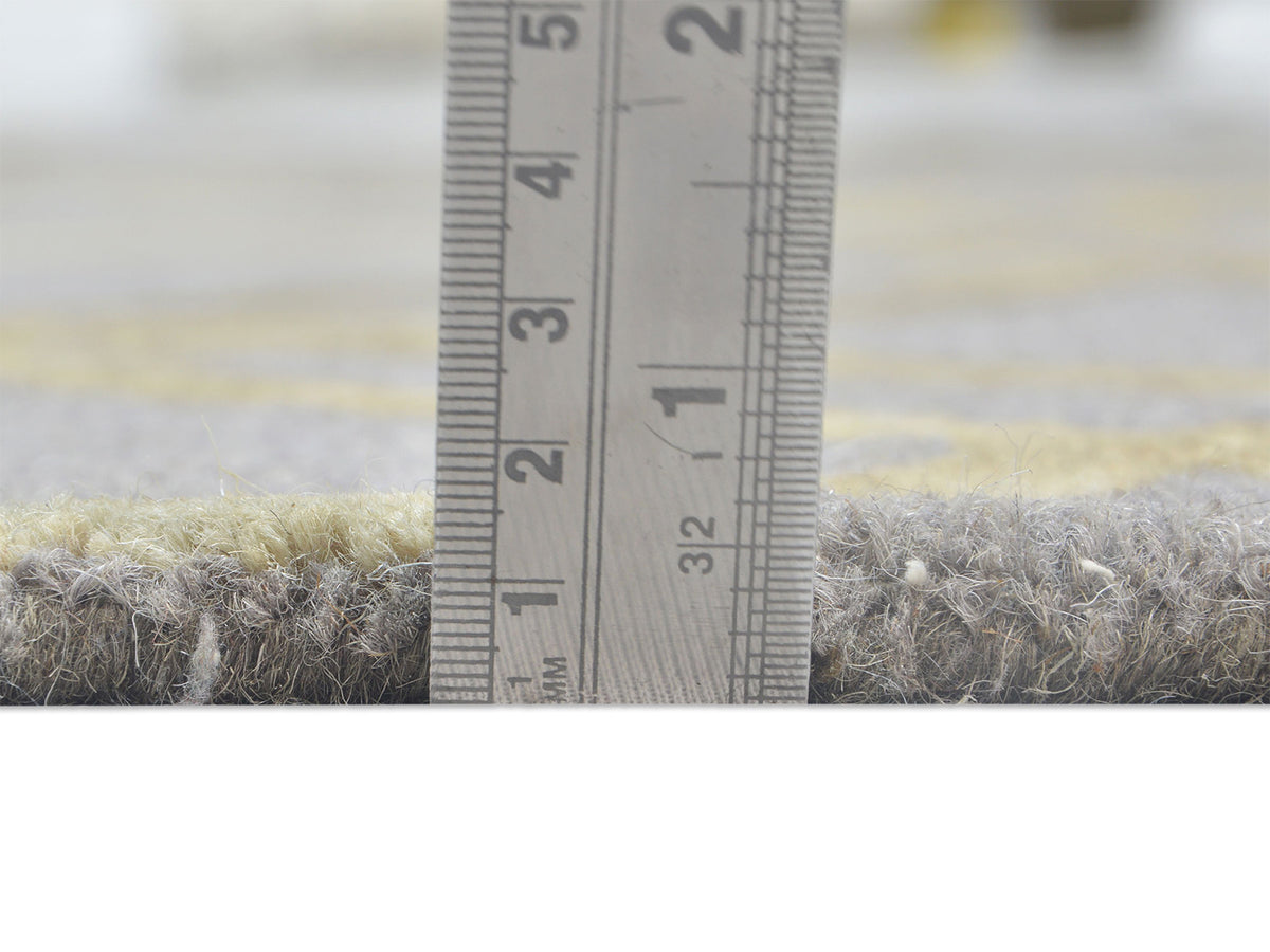 Handmade Scandinavian Rug | Geometric Design in Grey & Olive
