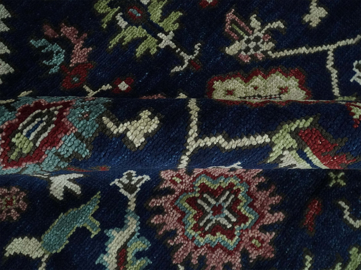 Hand-Knotted Traditional Rug | Oriental Design in Blue & Red