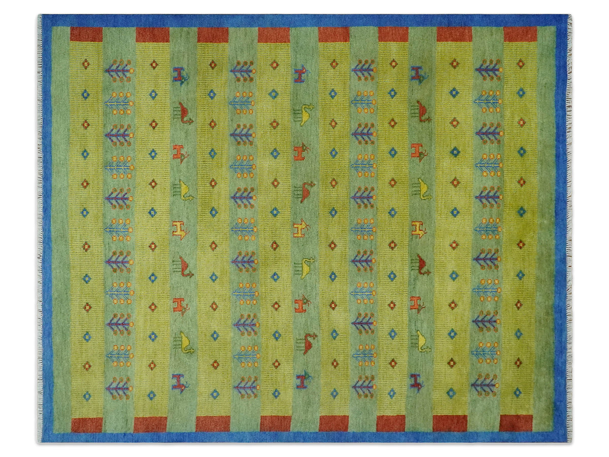 Hand-Knotted Traditional Rug | Tree Life Design in Green