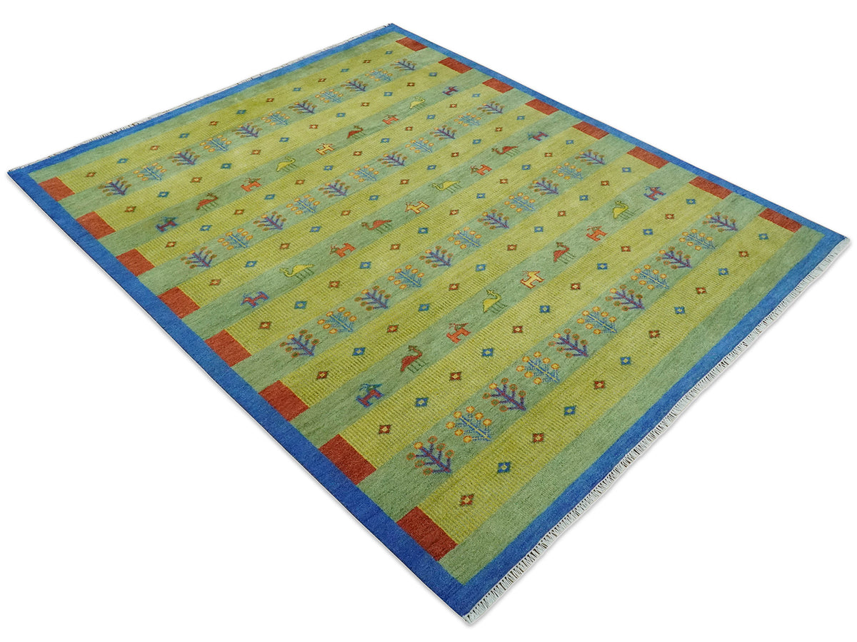 Hand-Knotted Traditional Rug | Tree Life Design in Green
