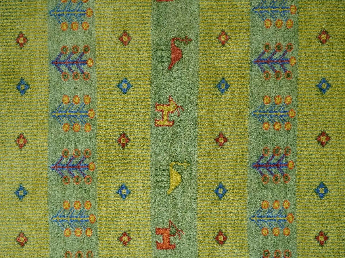 Hand-Knotted Traditional Rug | Tree Life Design in Green
