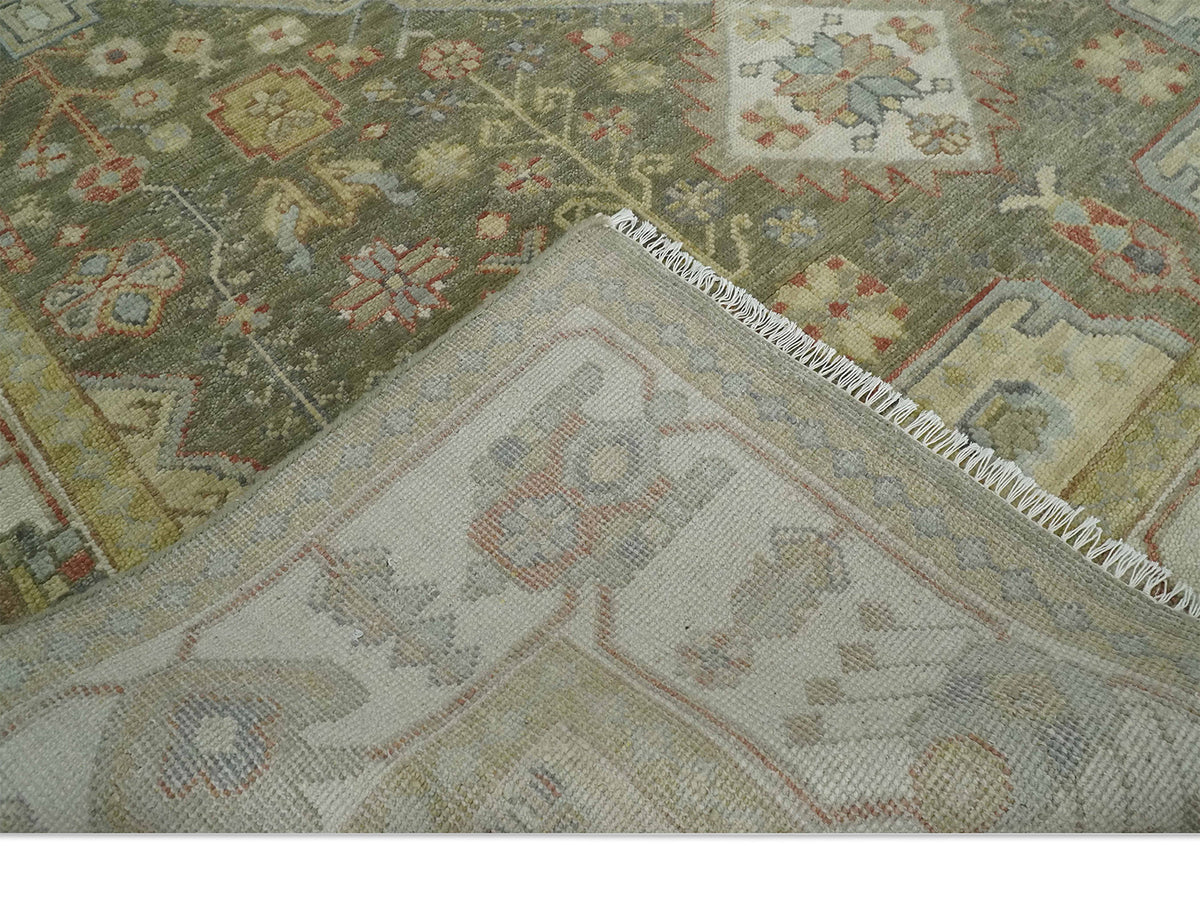 Hand-Knotted Traditional Rug | Serapi Design in Green