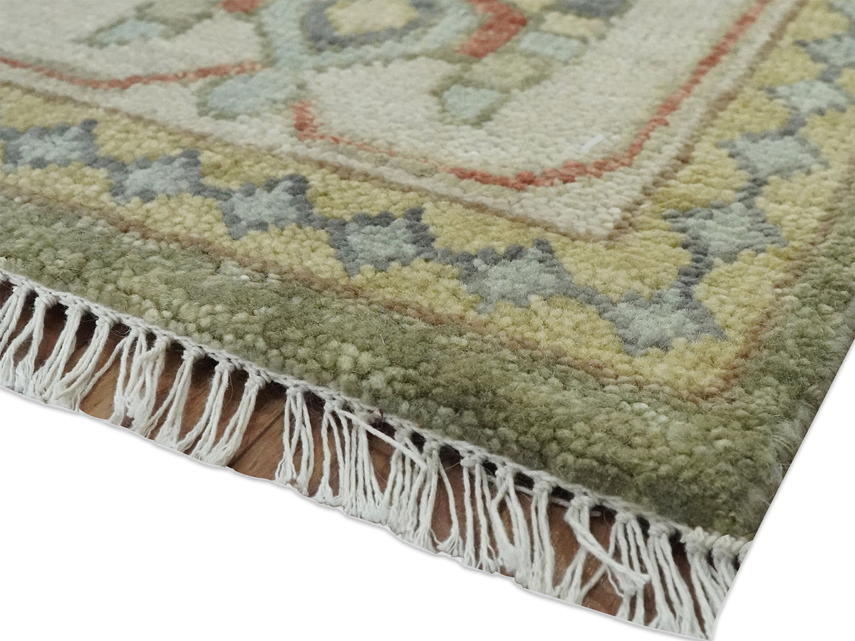 Hand-Knotted Traditional Rug | Serapi Design in Green