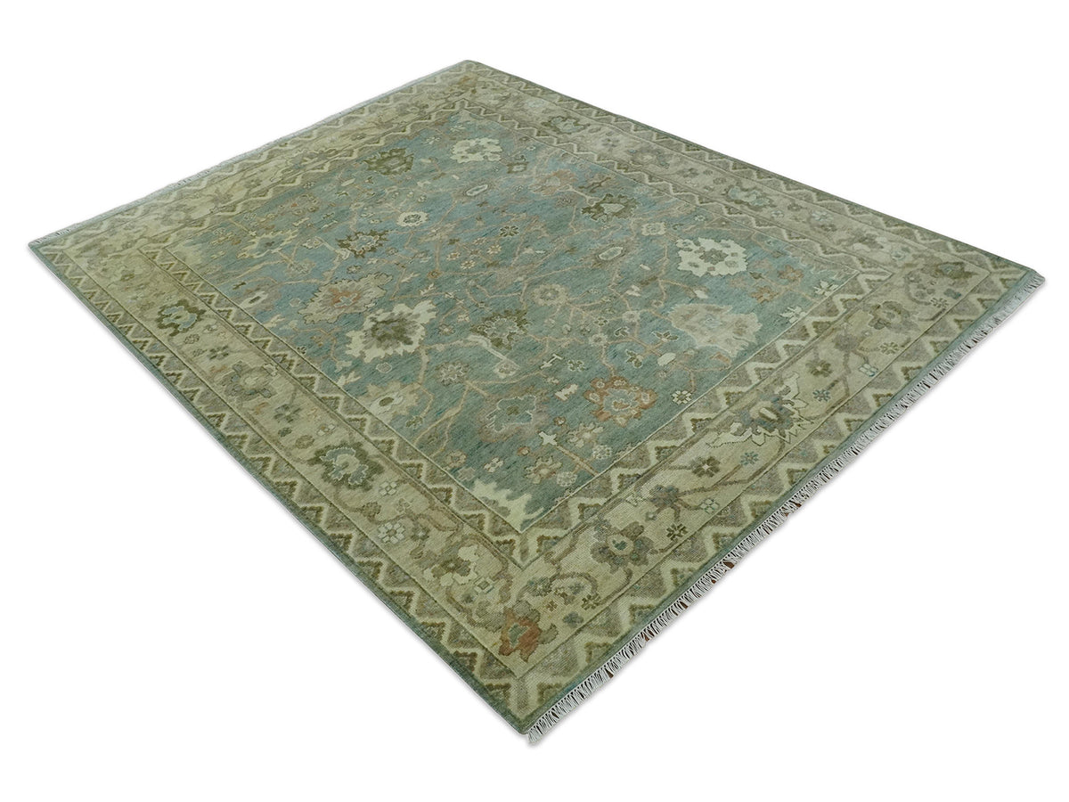Hand-Knotted Traditional Rug | Oushak Design in Grey
