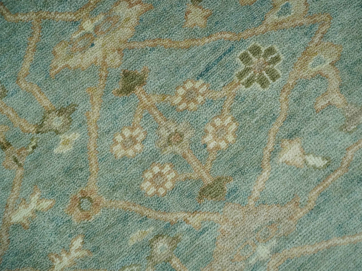 Hand-Knotted Traditional Rug | Oushak Design in Grey