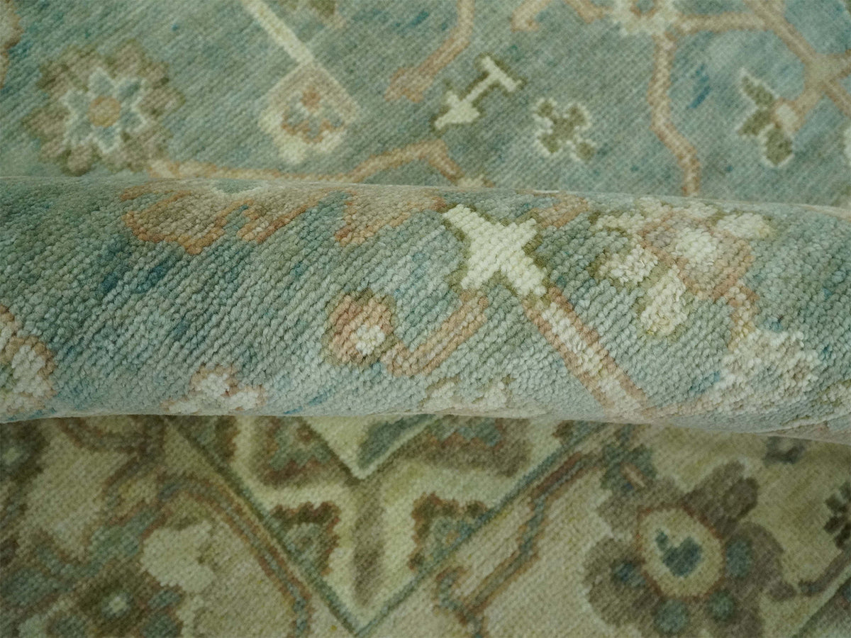 Hand-Knotted Traditional Rug | Oushak Design in Grey