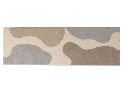 Handmade Abstract Beige Brown Gray Wool Rug | Modern Organic Area Rug